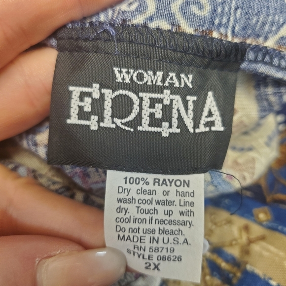 VTG Wide Leg Crop Style Y2K Boho Pants w/ Pockets! HiRise  Size 2X - Like New! - Picture 9 of 9